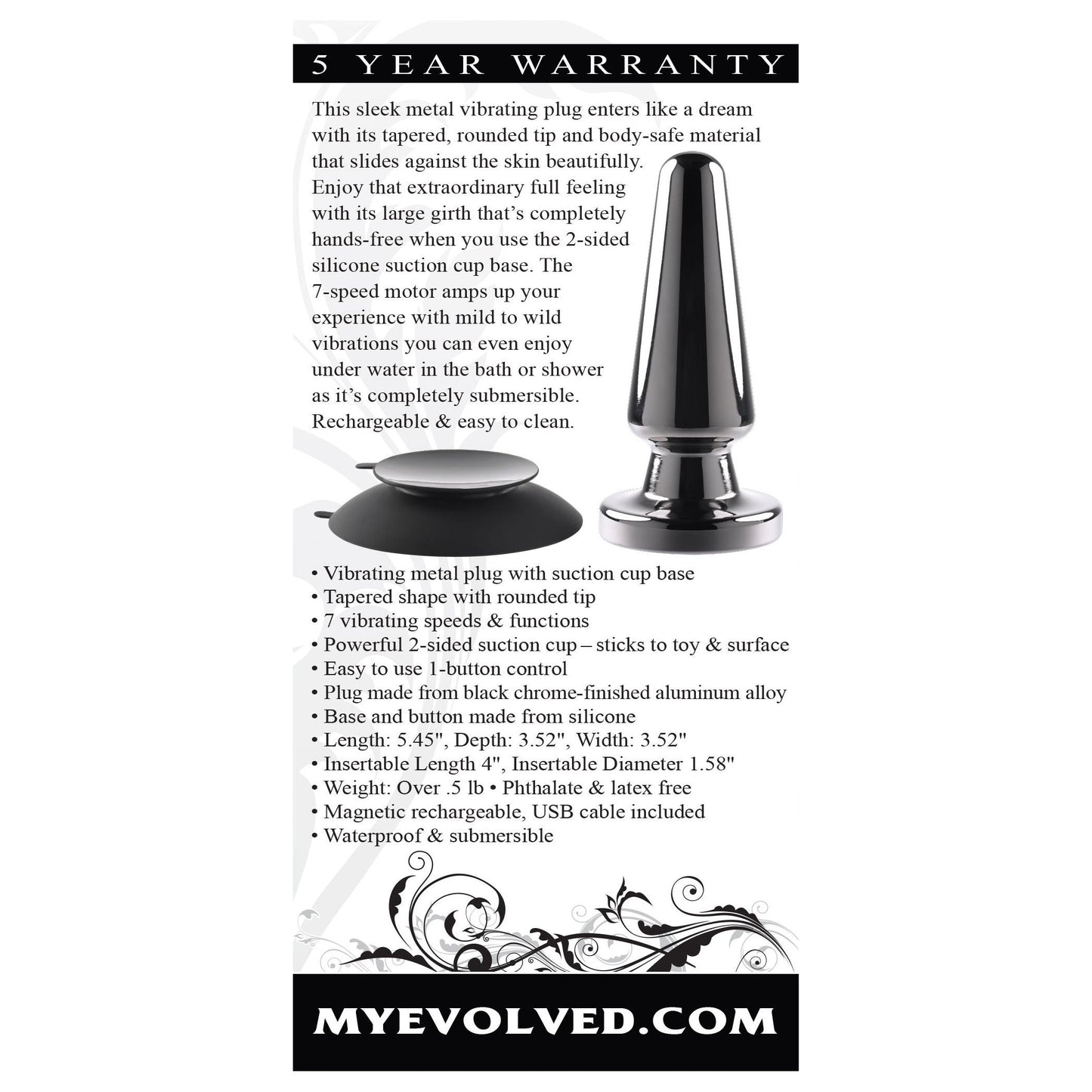 Advanced Metal Plug - Black Chrome