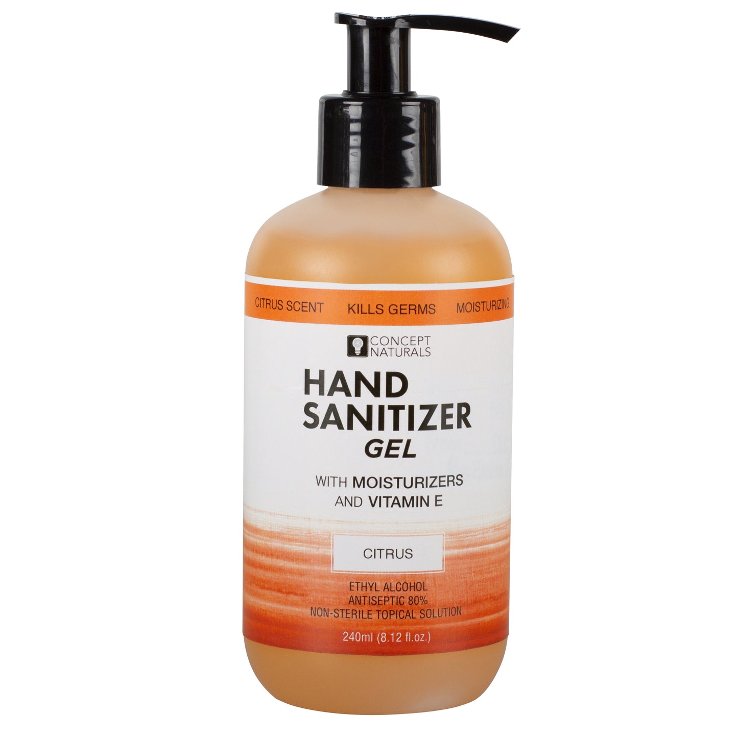 Concept Naturals Hand Sanitizer Gel - Citrus -  8.12 Fl. Oz. SEN-CN521