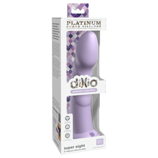 Dillio Platinum - Super Eight 8 Inch Dildo - Purple