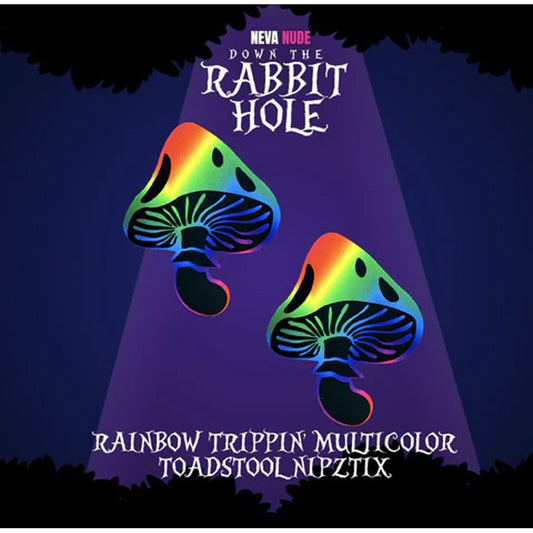 Rainbow Trippin' Psychedelic Toadstool Nipple Cover Pasties