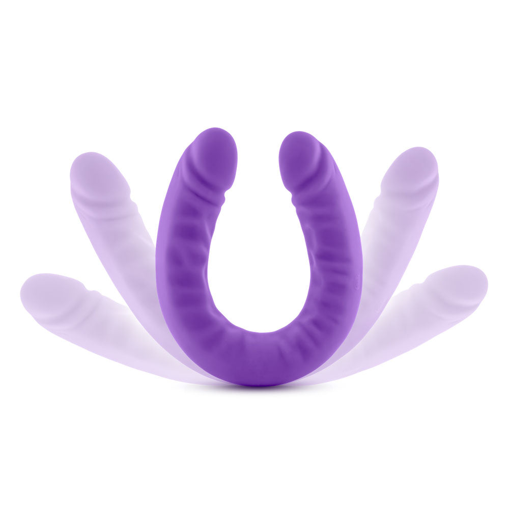 Ruse - 18 Inch Silicone Slim Double Dong - Purple BL-32291