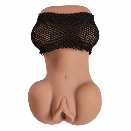 Cloud 9 Mini Body Dual Stroker Pleasure Pussy and  Ass - Tan