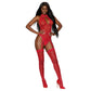 Teddy Bodystocking - One Size - Lipstick Red DG-0412LRDOS
