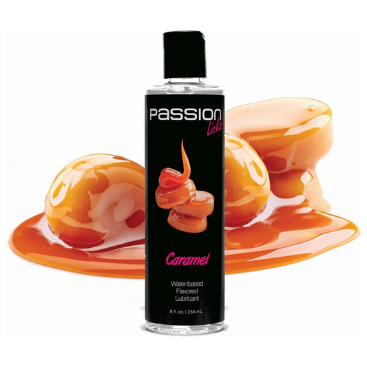 Passion Licks Caramel Water Based Flavored Lubricant 8 Oz