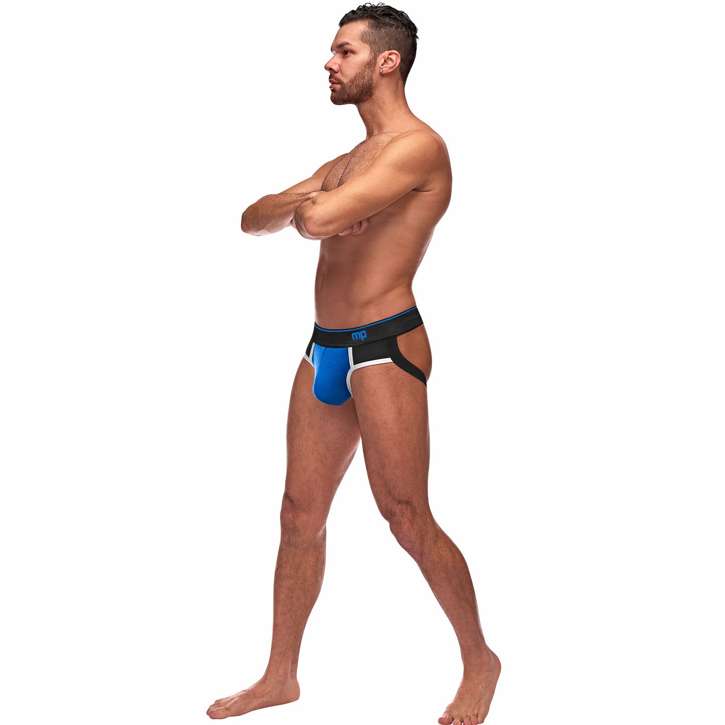 Retro Sport Panel Jock - S/ M - Black/ Blue