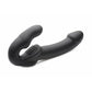 Evoke Rechargeable Vibrating Silicone Strapless Strap on - Black SU-AF624-BLK