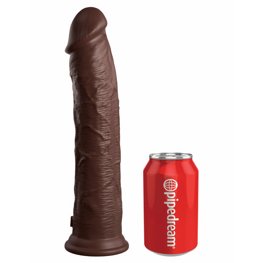 King Cock Elite 11 Inch Silicone Dual Density Cock - Brown PD5775-29