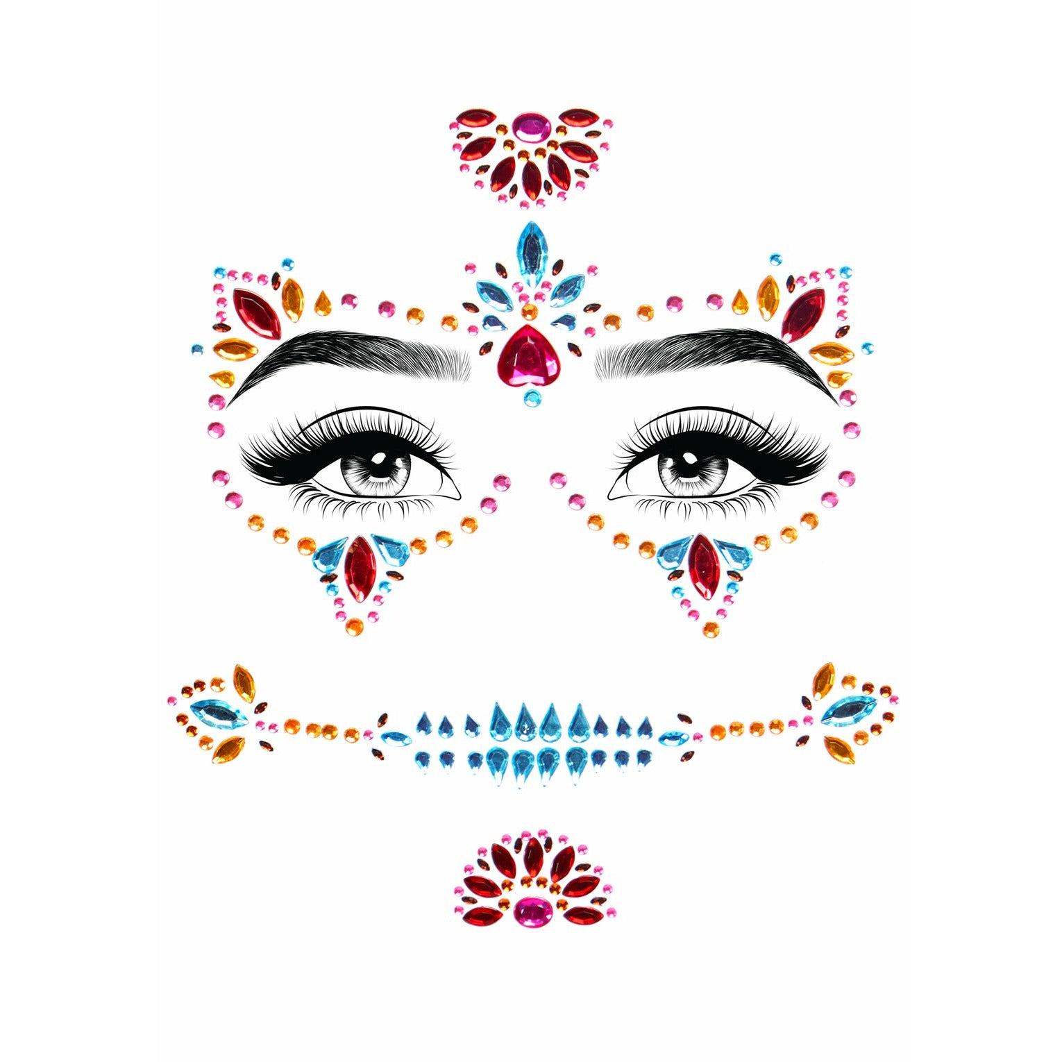 Day of the Dead Adhesive Face Jewels LA-EYE020