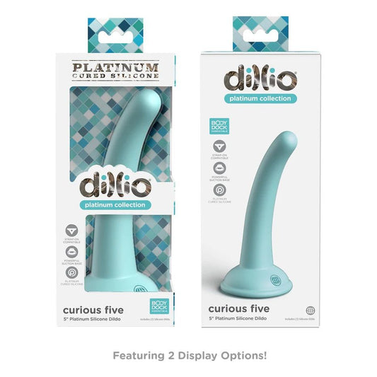 Dillio Platinum - Curious Five 5 Inch Dildo - Teal