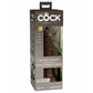 King Cock Elite 7 Inch Silicone Dual Density Cock  - Brown