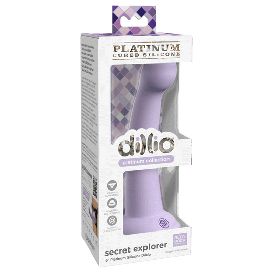 Dillio Platinum - Secret Explorer 6 Inch Dildo -  Purple