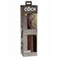 King Cock Elite 11 Inch Silicone Dual Density Cock - Brown