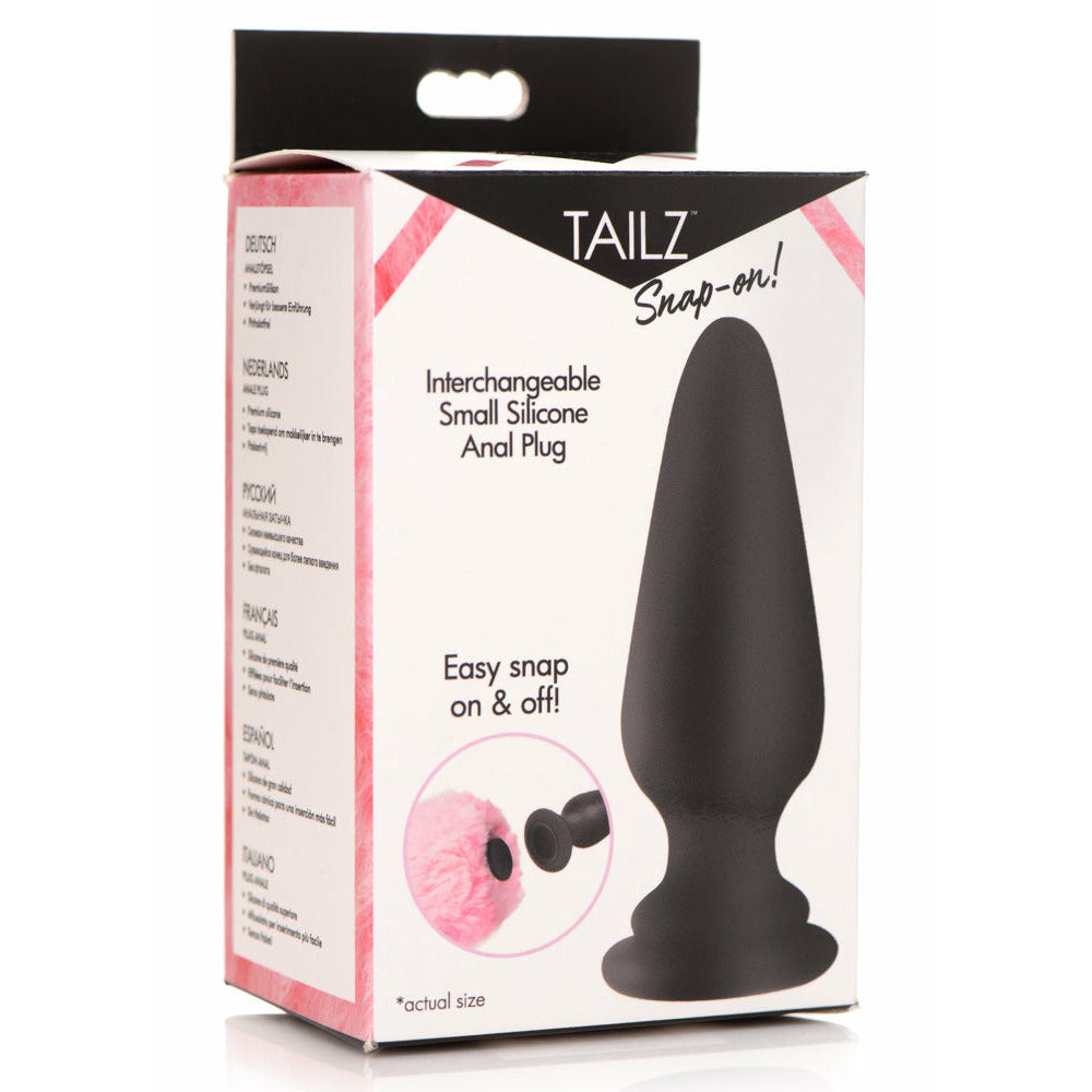 Snap-on Intechangeable Tail Small Silicone Anal Plug