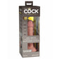 King Cock Elite 6 Inch Vibrating Dual Silicone Dual Density Cock - Light