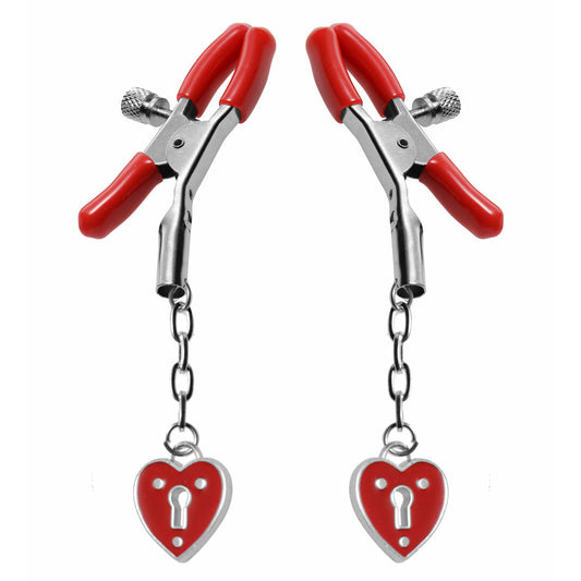 Charmed Heart Padlock Nipple Clamps MS-AE203