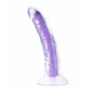 Neo Elite Glow in the Dark - Light - 7 Inch  Silicone Dual Density Dildo - Neon Purple