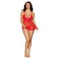 Babydoll and G-String - One Size - Lipstick Red DG-12701LRDOS