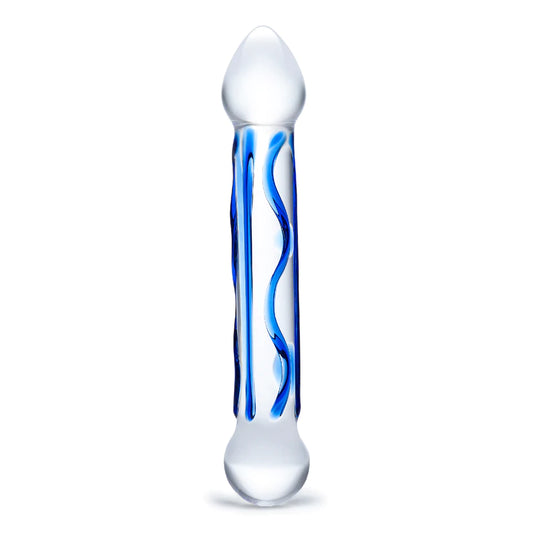 Full Tip Textured 6.5 Glass Dildo