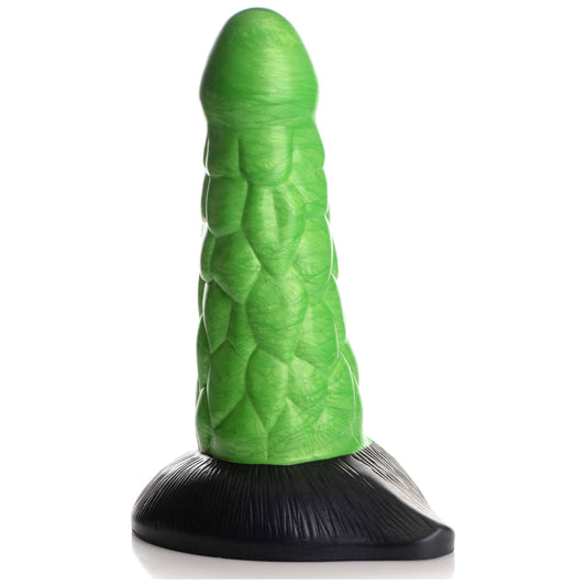 Cc - Radioactive Reptile Thick Scaly Silicone  Dildo - Green