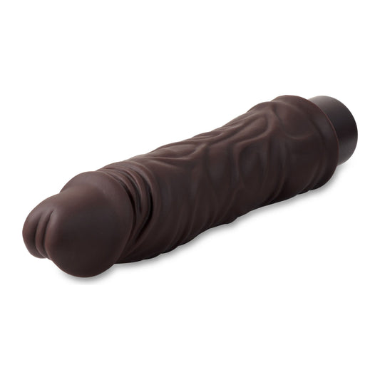 Dr. Skin Silicone - Dr. David - 8 Inch Vibrating  Dildo - Brown BL-12356