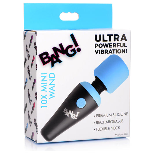 10x Vibrating Mini Silicone Wand - Blue