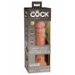 8 Inch Dual Density Vibe Silicone Cock - Tan