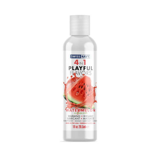 Swiss Navy 4-in-1 Playful Flavors - Watermelon 1  Oz MD-SN4N1FWM1