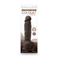 Colours - Pleasures - Vibrating - 5 Inch Dildo -  Dark Brown