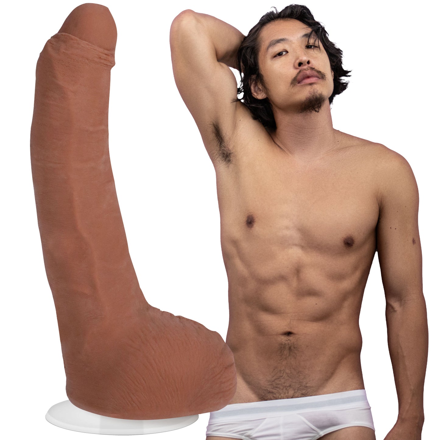 Signature Cocks - Leo Vice - 7.5 Inch Cock With  Removable Vac-U-Lock Suction Cup - Caramel