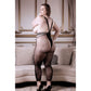Take Your Time Crotchless Suspender Stockings and Pasties Set - Queen Size - Black