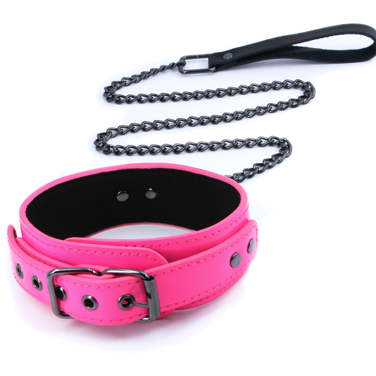 Electra Play Things - Collar and Leash - Pink