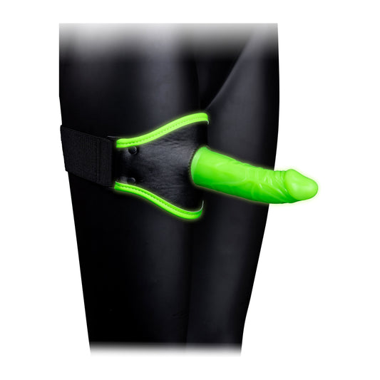 Thigh Strap-on With Silicone Dildo 5.7 Inch - Glow in the Dark OU-OU769GLO