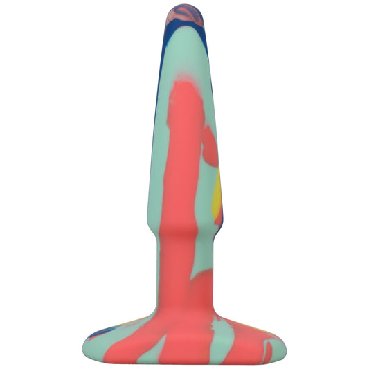 A-Play Groovy Silicone Anal Plug 4 Inch - Sunrise