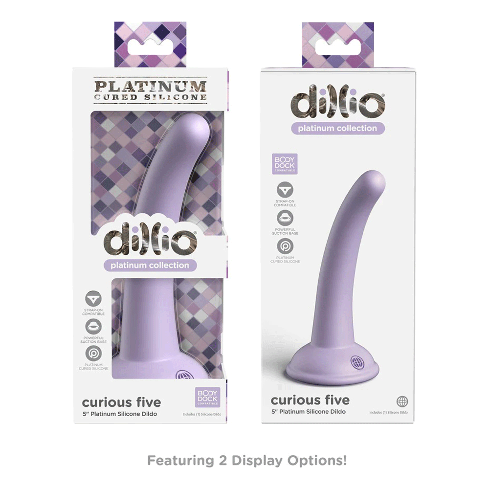 Dillio Platinum - Curious Five 5 Inch Dildo -  Purple