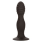 Silicone Ribbed Anal Stud - Black SE0416252