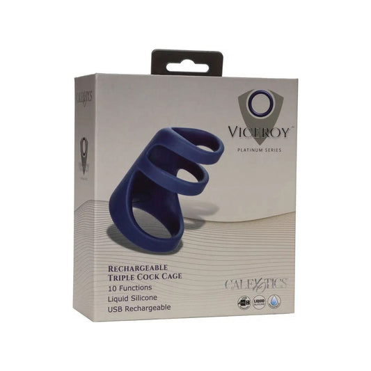 Viceroy Rechargeable Triple Cock Cage - Blue