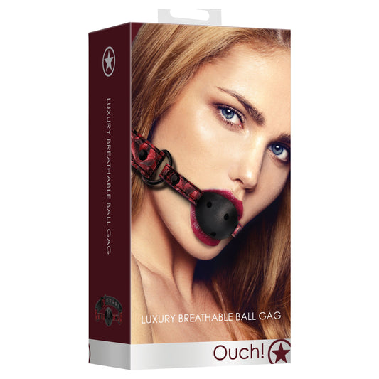 Breathable Luxury Ball Gag - Burgundy