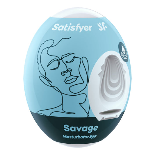 Satisfyer Masturbator Egg - Savage - Blue SAT-9043415