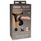 King Cock Elite Deluxe Silicone Body Dock  Kit  -  Harness and 8 Inch Dildo - Light