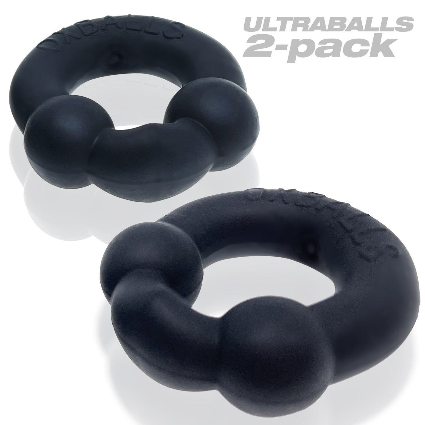 Ultraballs 2- Piece Cockring Set - Night Black