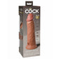 8 Inch Dual Density Vibe Silicone Cock - Tan