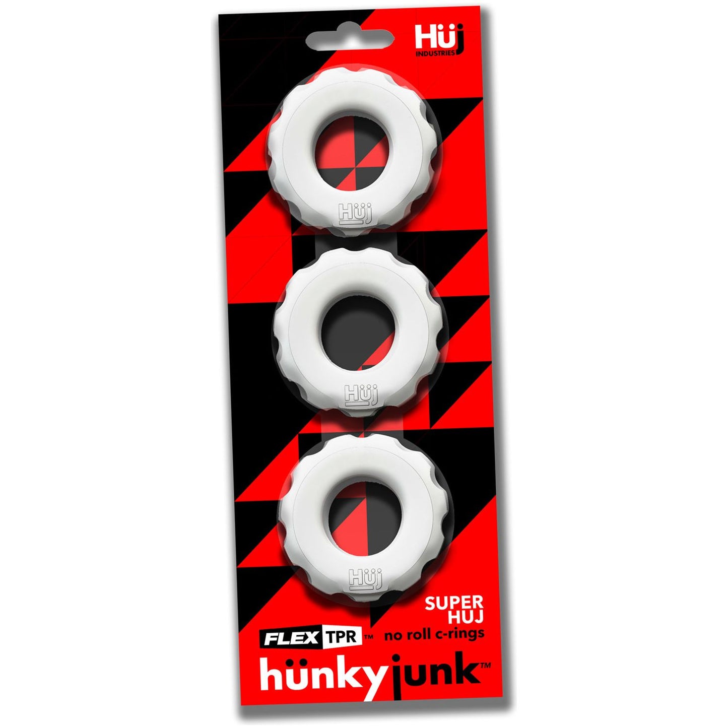 Super Huj - 3-Pack Cockrings - White Ice