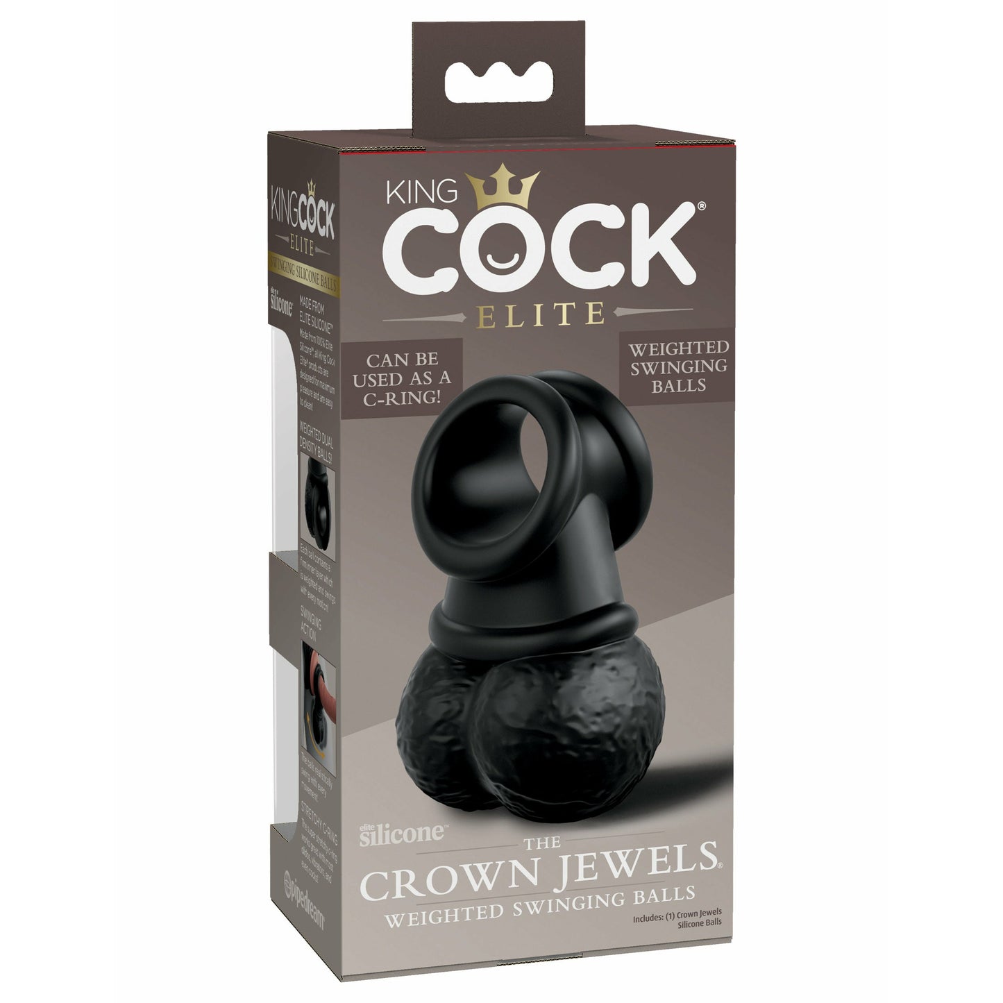 King Cock Elite - the Crown Jewels - Silicone Weighted Swinging Balls
