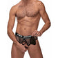 Cock Pit Net Cock Ring Thong - S/ M - Black