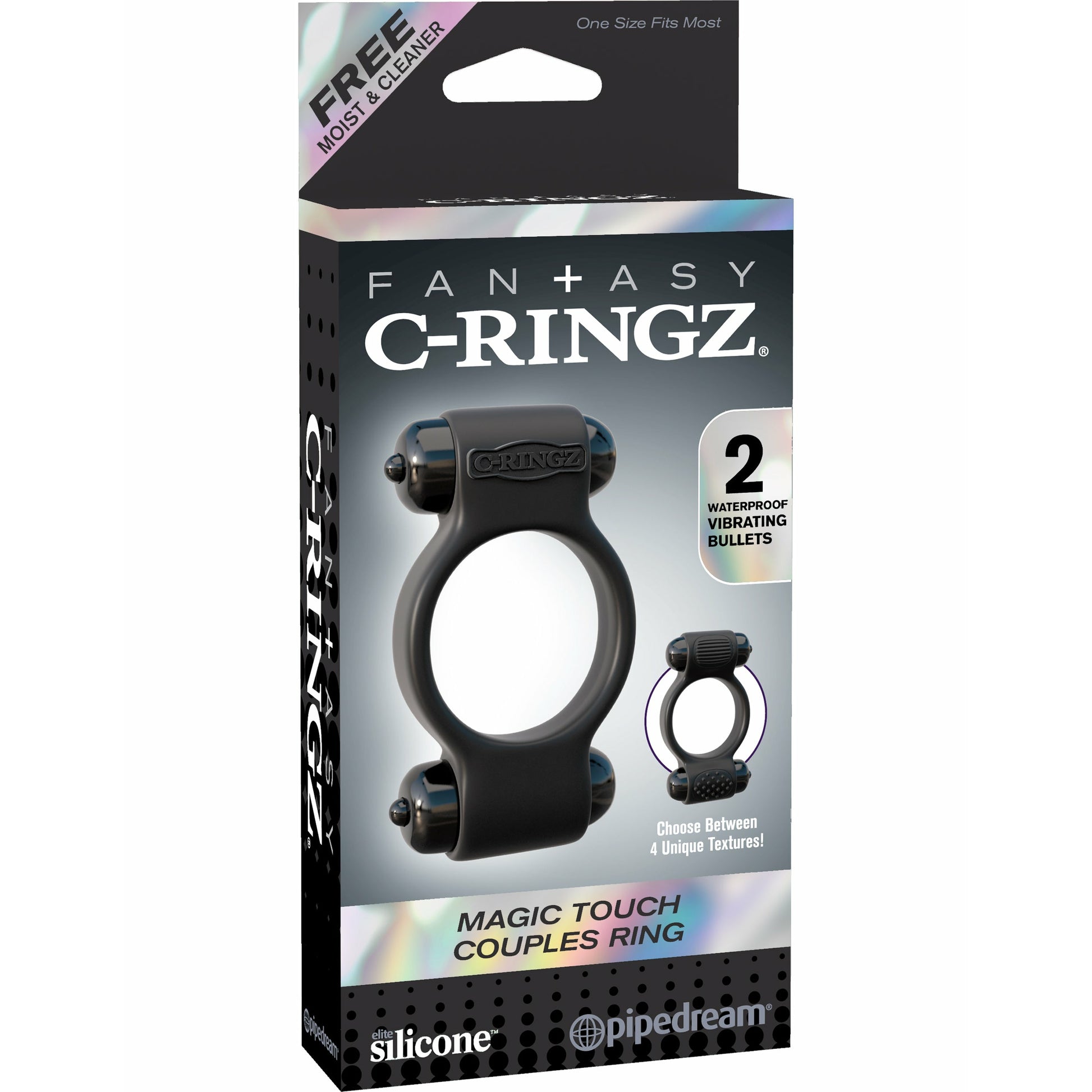 Fantasy C-Ringz Magic Touch Couples Ring - Black PD5906-23