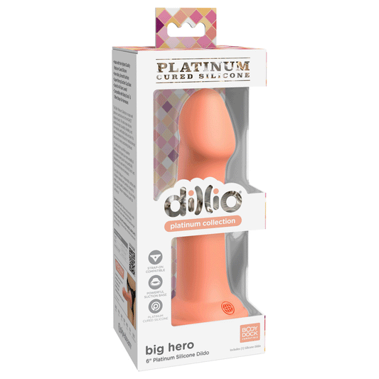 Dillio Platinum - Big Hero 6 Inch Dildo - Peach