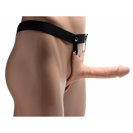 Hollow Silicone Dildo Strap-on - Flesh SM-AG365-FLSH