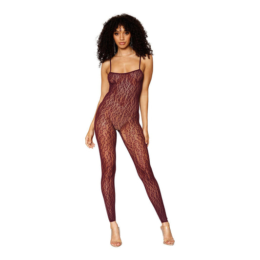 Catsuit Bodystocking and Shrug - One Size -  Burgundy DG-0417BUROS