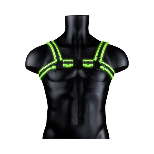 Bonded Leather Buckle Harness - Large/xlarge -  Glow in the Dark OU-OU773GLOLXL