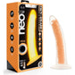 Neo Elite Glow in the Dark - Lavo - 7 Inch  Silicone Dual Density Dildo - Neon Orange